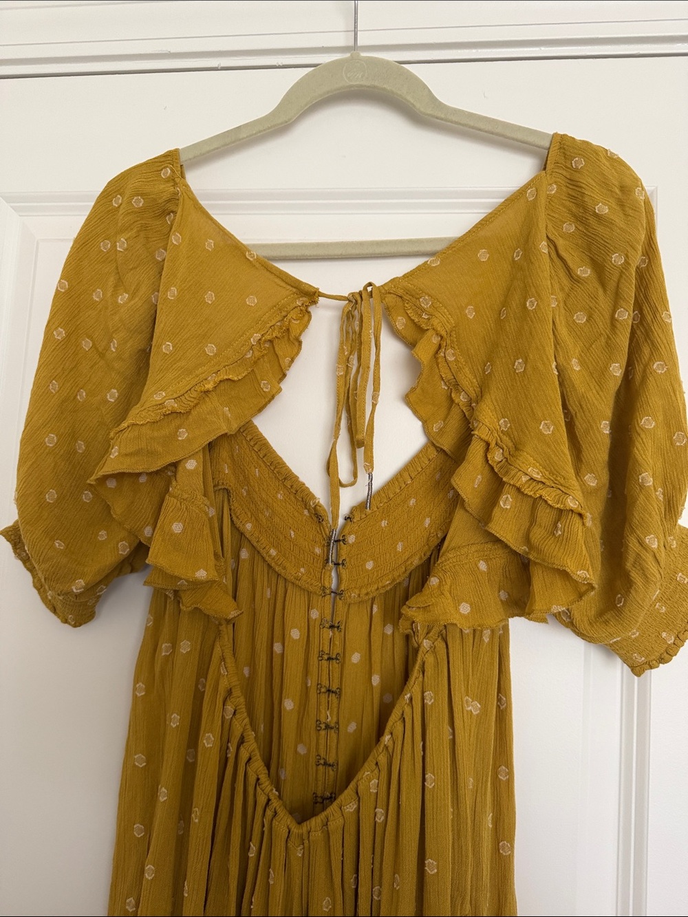 Mustard Yellow FREE PEOPLE jumpsuit - Picture 5 of 7